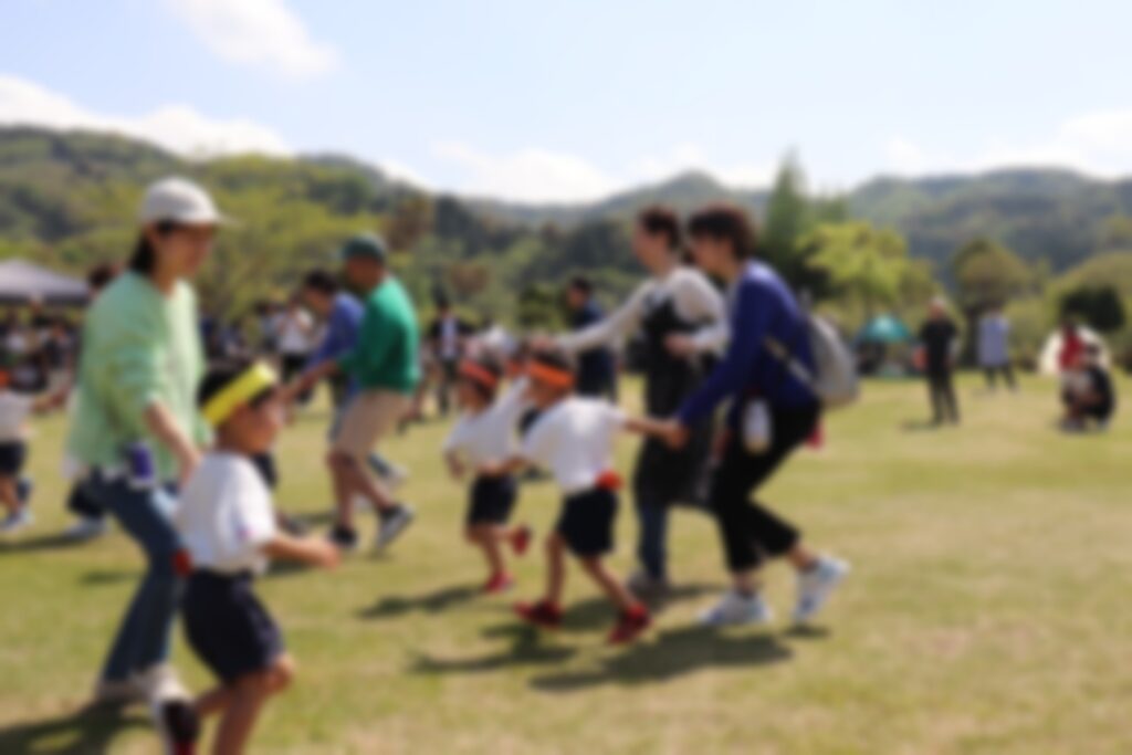 しっぽ取りゲームをするゆりさんたち①