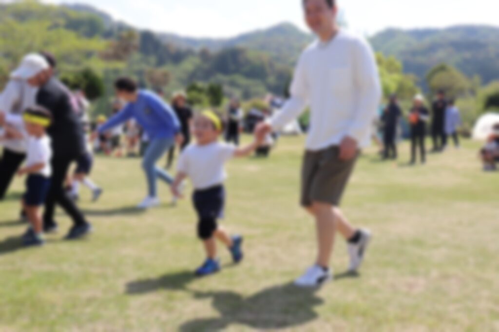 しっぽ取りゲームをするゆりさんたち②