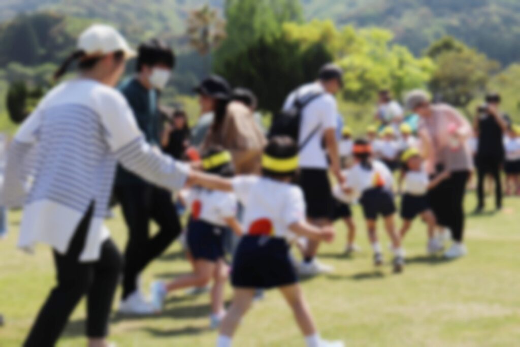 しっぽ取りゲームをするゆりさんたち③